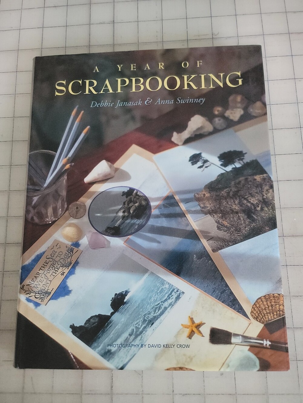 A Year of Scrapbooking Hardcover Book - Blue, Tan, Cream